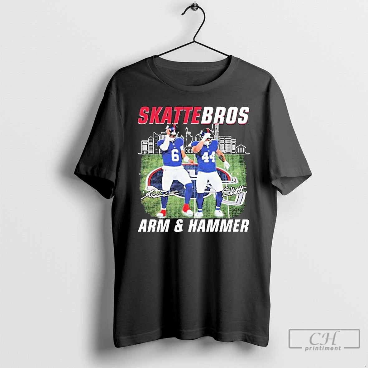 Classic Cam Skattebo And Jaxson Dart Skattebros Arm Hammer Signatures Long Sleve T Shirts