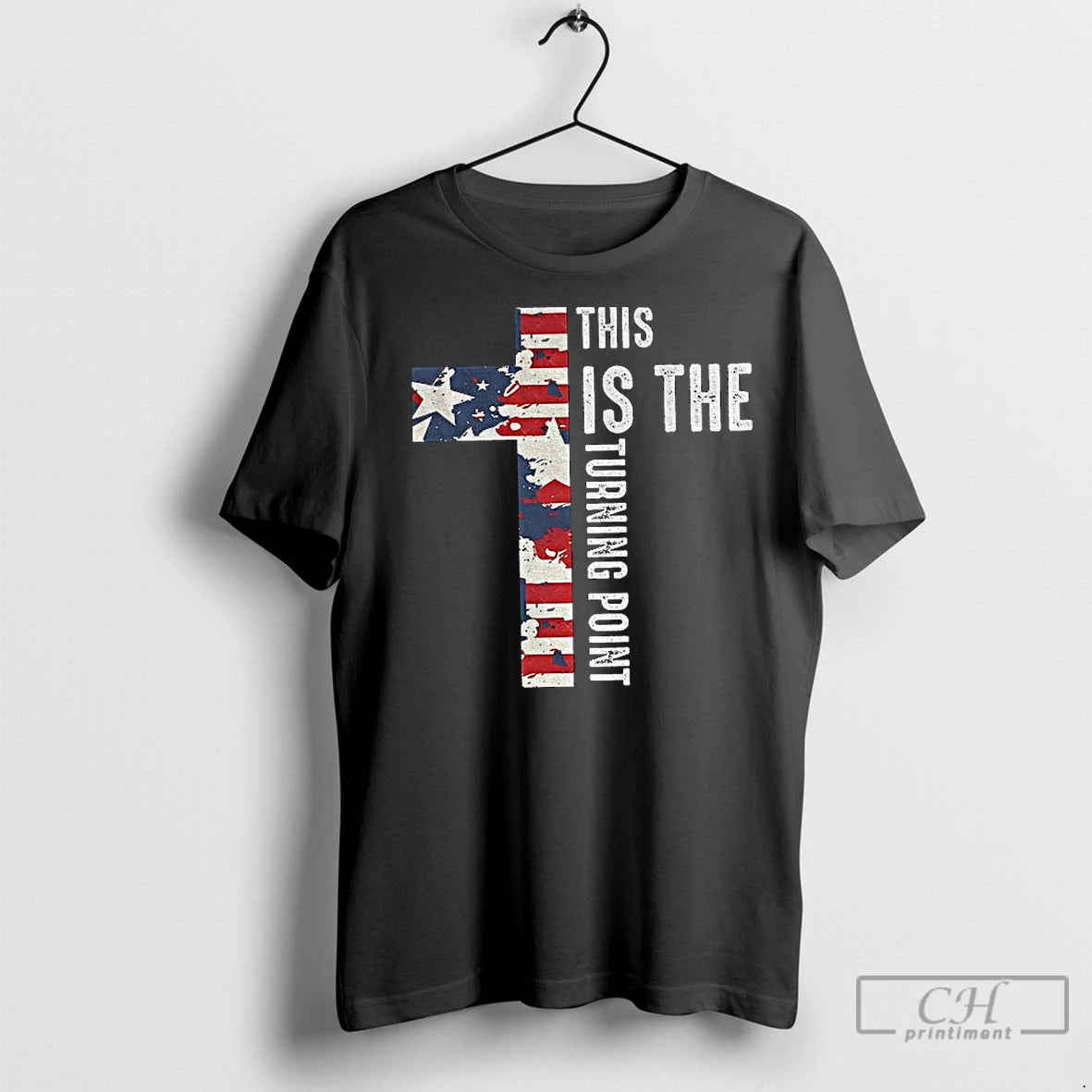 Classic Charlie Kirk This Is The Turning Point Cross Christian Usa Flag
