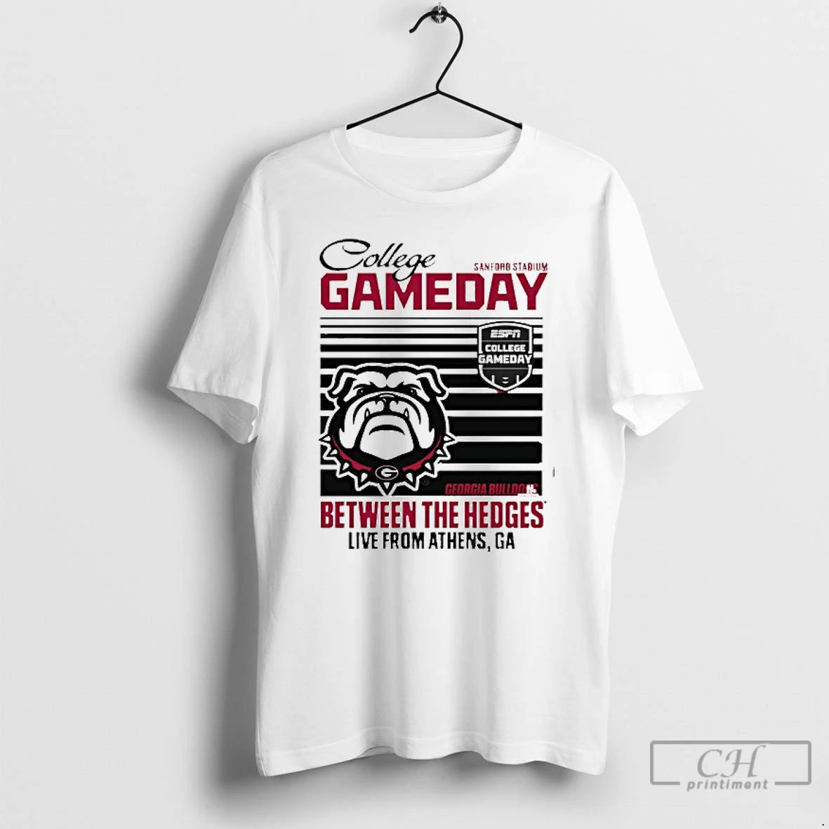 Classic College Gameday 2025 Georgia Bulldogs Between The Hedges T Shirts