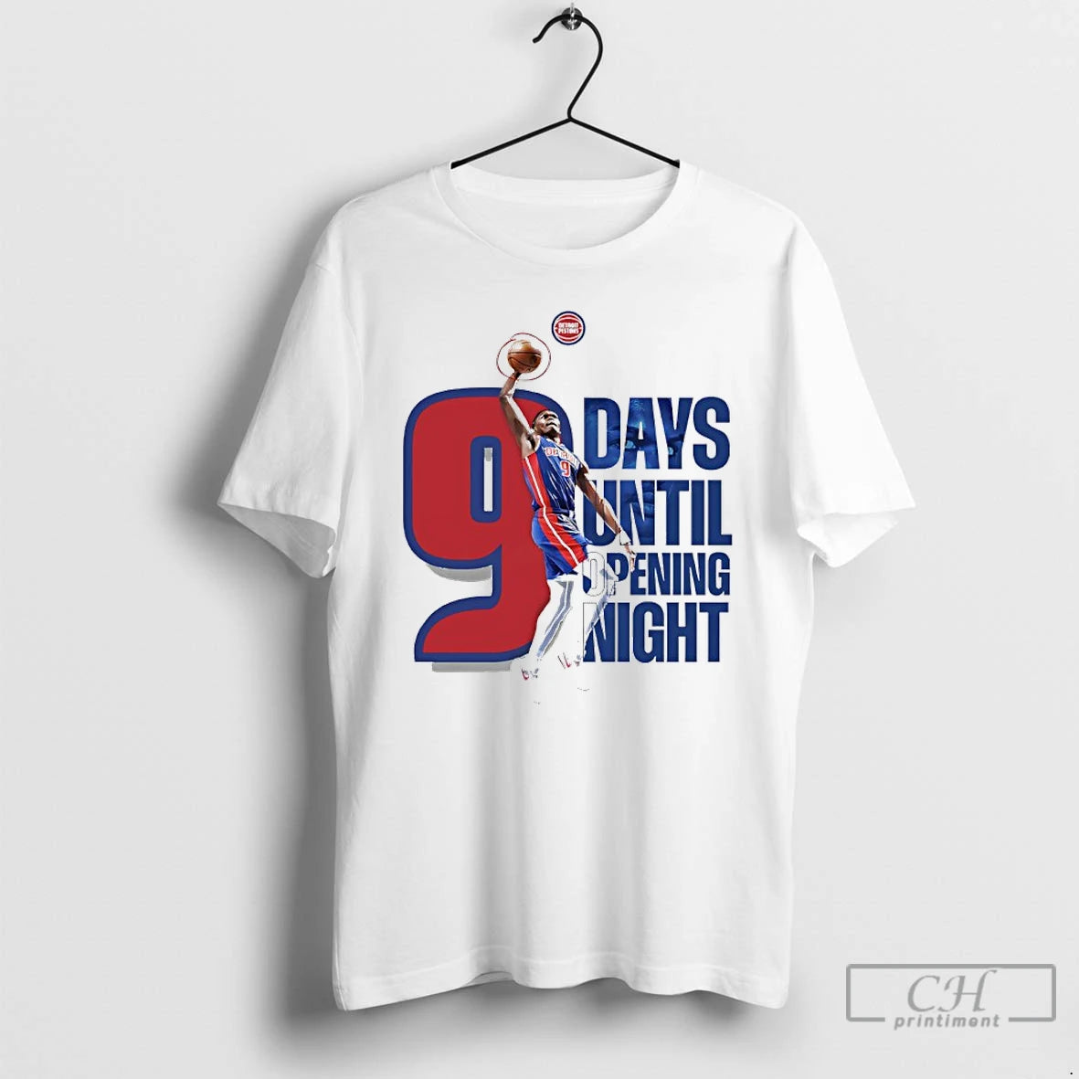 Classic Detroit Pistons Ausar Thompson 9 Day Until Opening Night T Shirts