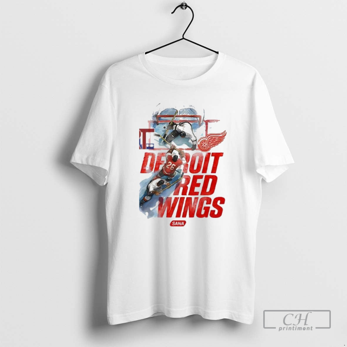 Classic Detroit Red Wings X Sana Graphic Shirt Sweater