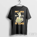 Classic Dont Mess With A Girl In Camo Retro Army T Shirts