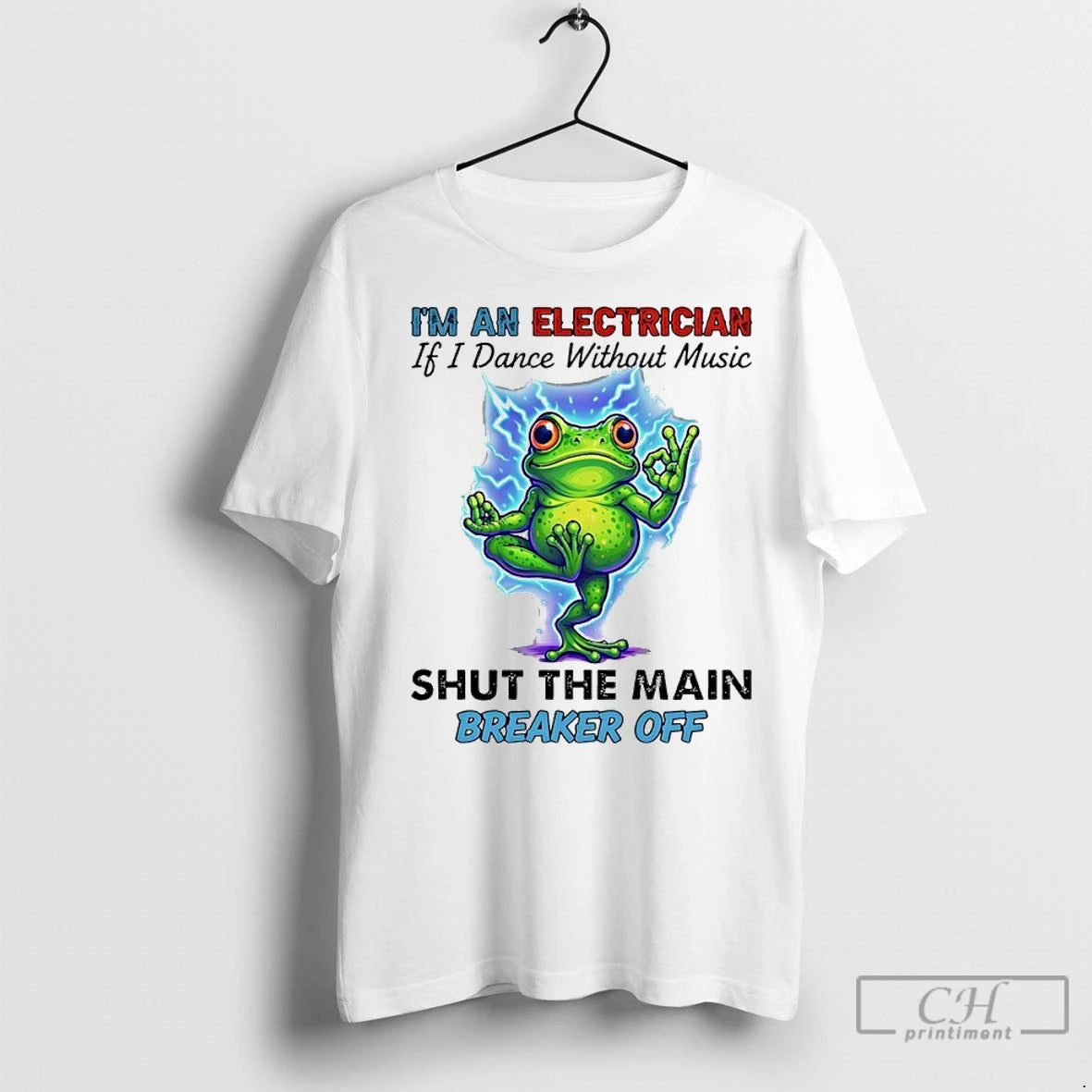 Classic Frog Yoga Im An Electrician If I Dance Without Music Shut The Main Breaker