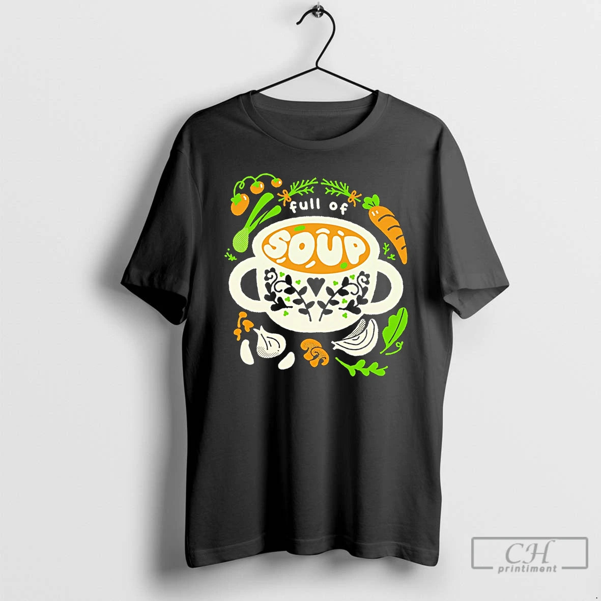 Classic Full Of Soup Vegetable Carrot T Shirts