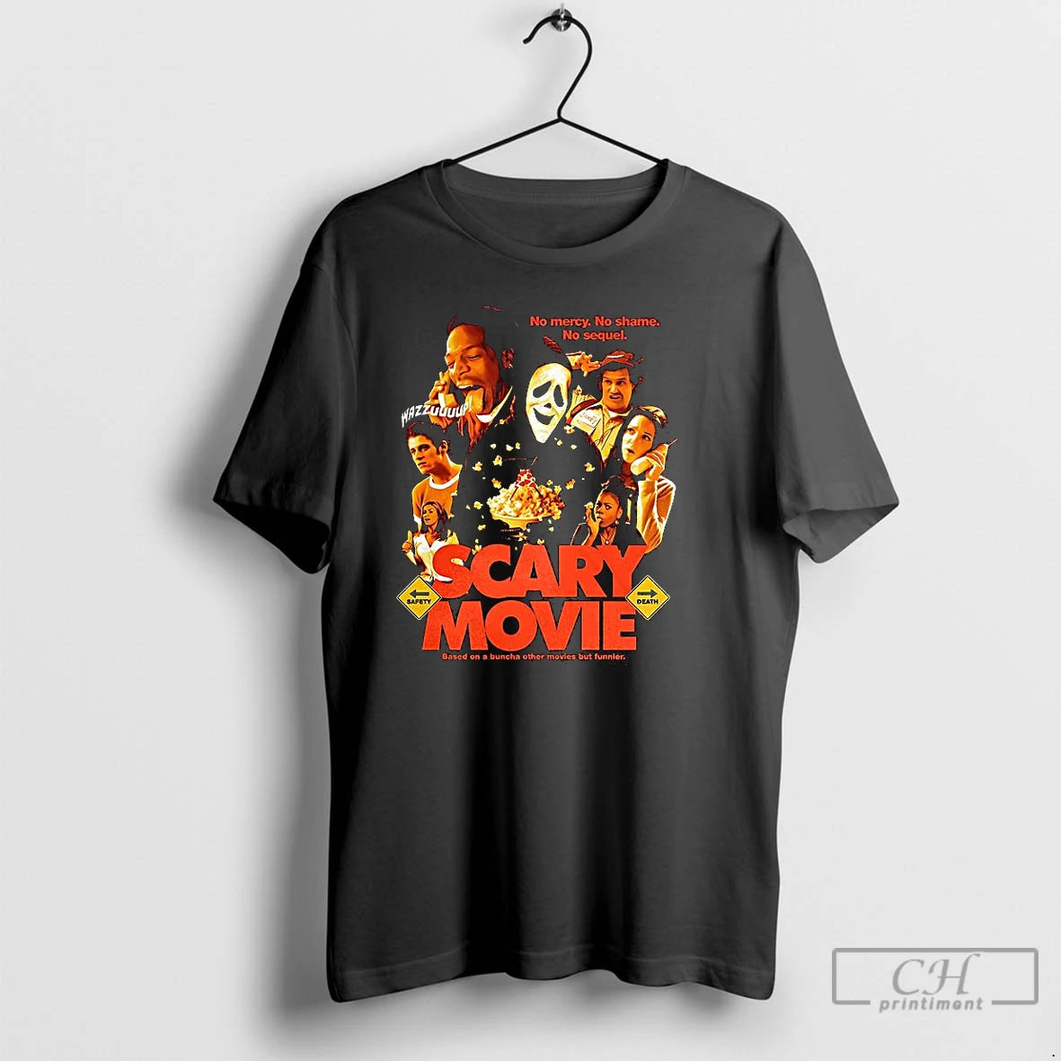 Classic Ghostface Wazzupp Scary Movie No Mercy No Shame No Sequel Halloween T Shirts