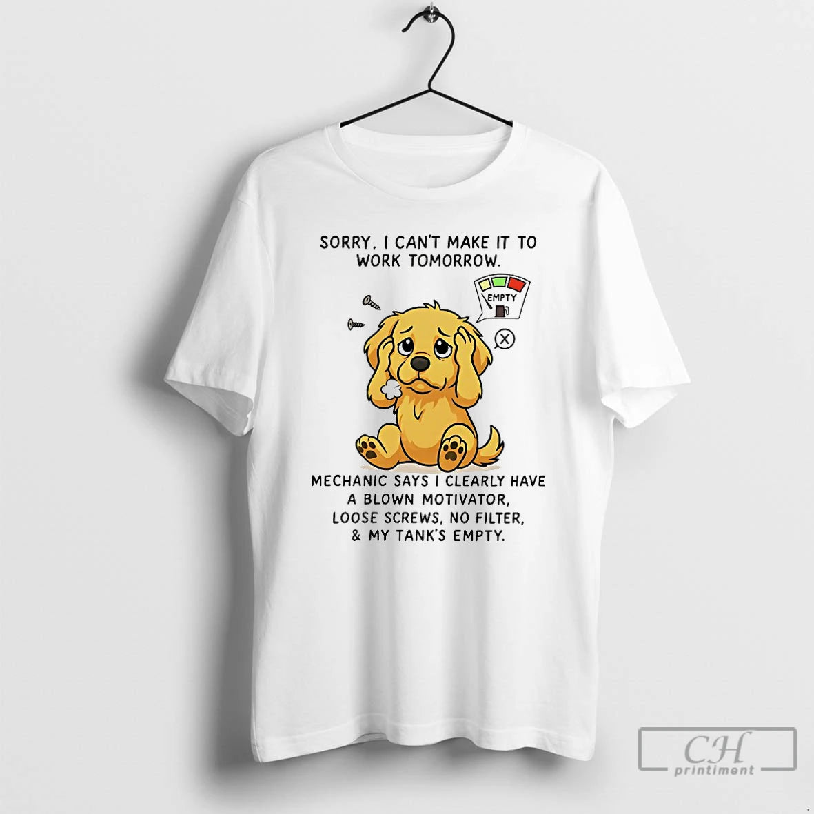 Classic Golden Retriever Sorry I Cant Make It Work Tomorrow T Shirts