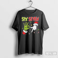 Classic Grinch And Santa Hands Six Seven Christmas 2025 Long Sleve T Shirts