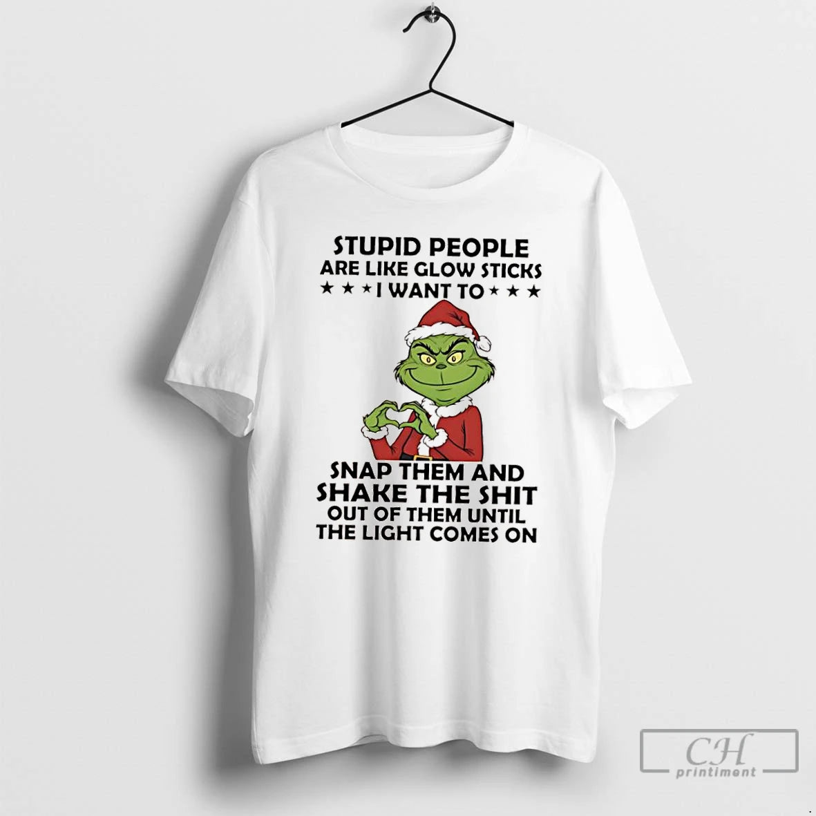 Classic Grinch Stupid People Are Like Glow Sticks T Shirts