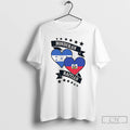 Classic Honduran Vs Haitian Heart Flags T Shirts
