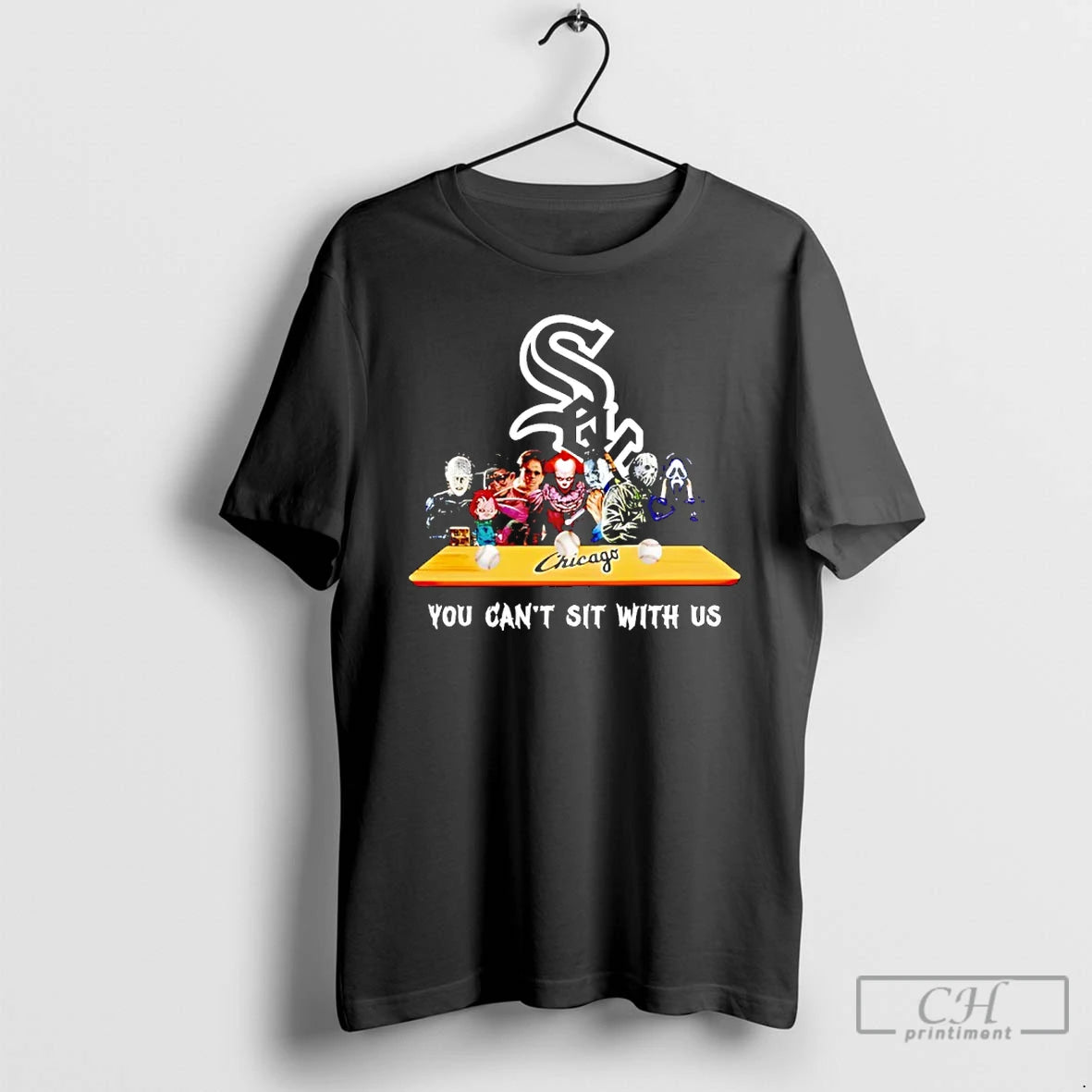 Classic Horror Movie Characters You Cant Sit With Us Chicago White Sox Halloween T Shirts