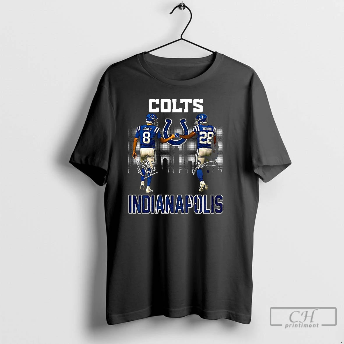 Classic Indianapolis Colts Daniel Jones And Jonathan Taylor Signature T Shirts