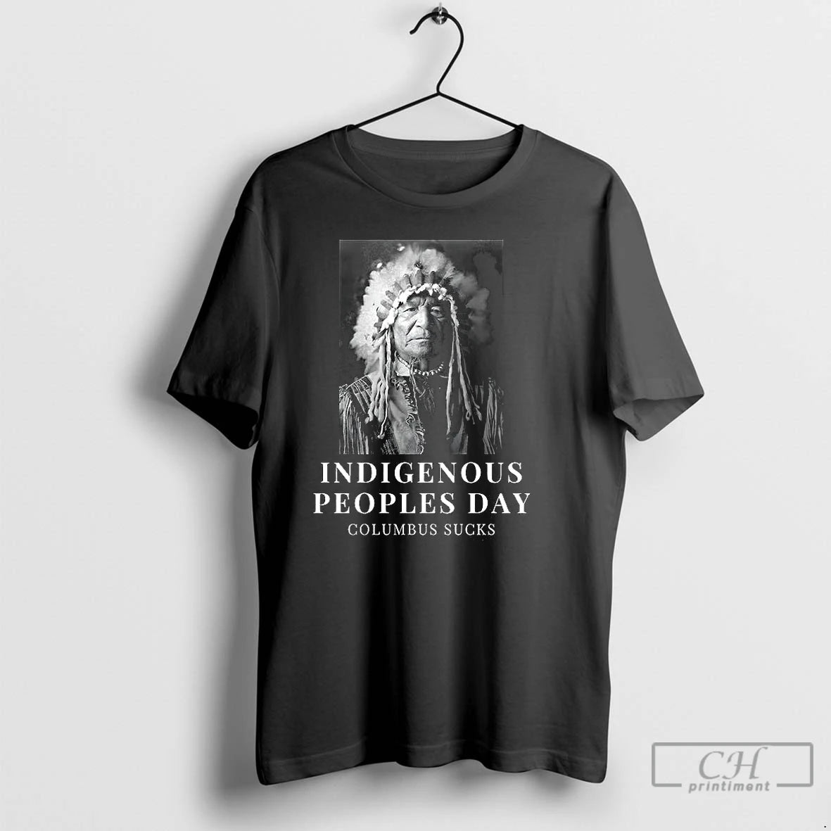 Classic Indigenous Peoples Day Columbus Indian Old Man Satirical T Shirts