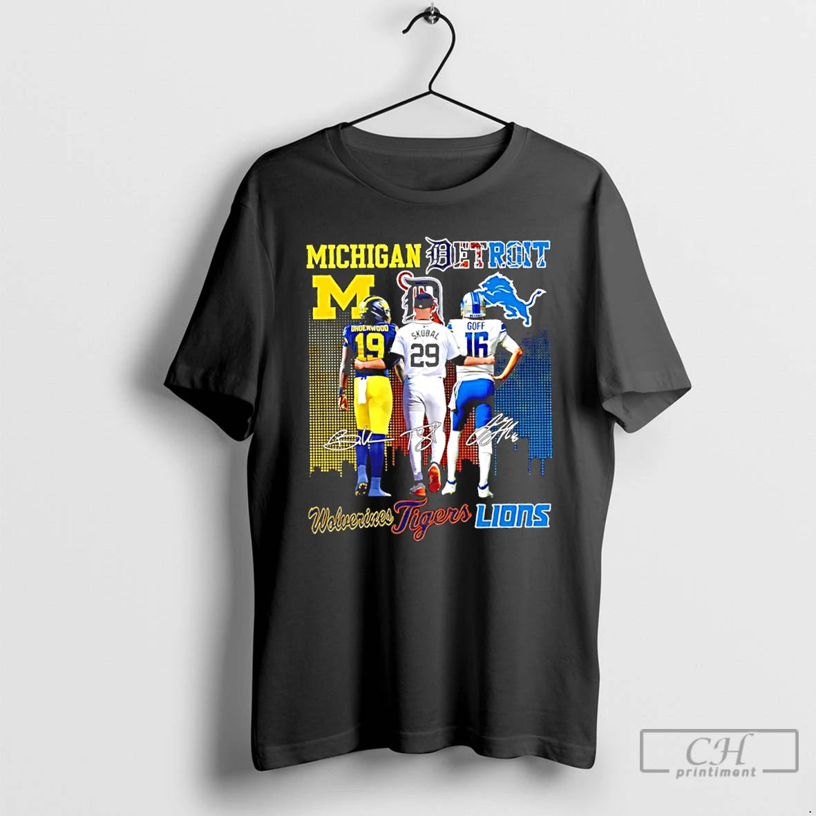 Classic Jared Goff Detroit Lions X Tarik Skubal Detroit Tigers X Roman Wilson Michigan Wolverines