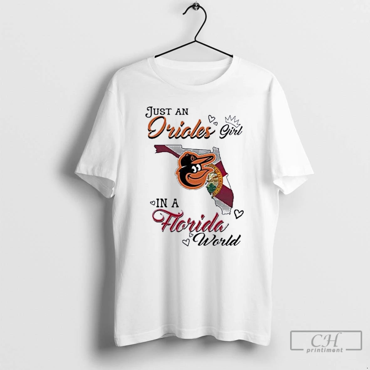 Classic Just A Baltimore Orioles Girl In A Florida World T Shirts