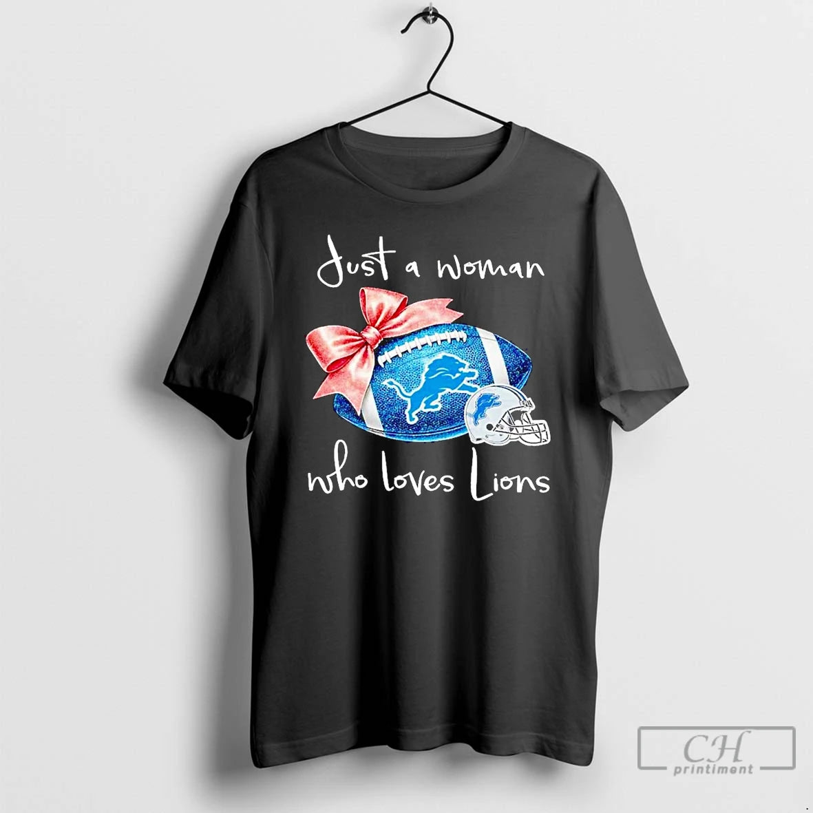 Classic Just A Woman Who Loves Detroit Lions T Shirts