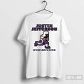Classic Justin Jefferson 18 Minnesota Vikings Wide Receiver Retro Baller T Shirts