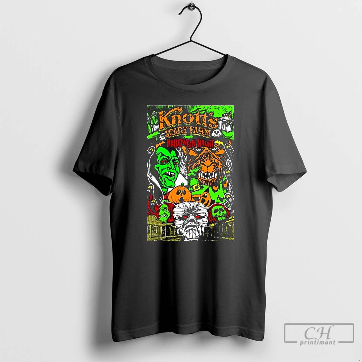 Classic Knotts Scary Farm Halloween Haunt 2025 Long Sleve T Shirts