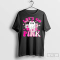 Classic Lets Go Pink Ghost Breast Cancer Awareness Halloween Groovy