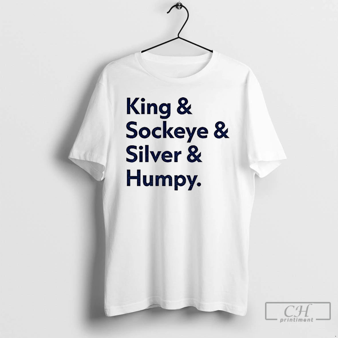 Classic Mariners Salmon Run King Sockeye Silver Humpy Mlb Baseball T Shirts