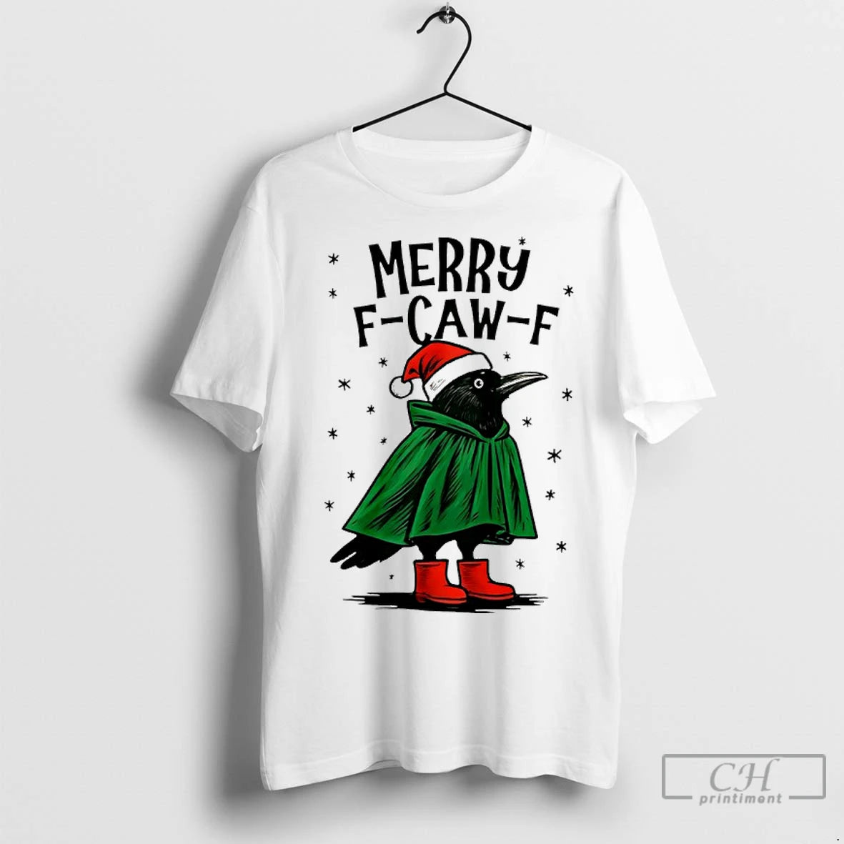 Classic Merry F Caw F Merry Christmas
