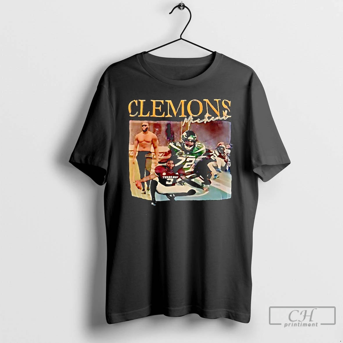Classic Michael Clemons New York Jets Football Vintage T Shirts