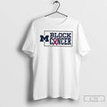 Classic Michigan Wolverines Block Cancer Pink Ribbon T Shirts