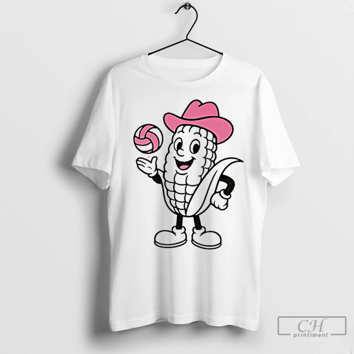 Classic Nebraska Huskers Pink Volleyball Mascot