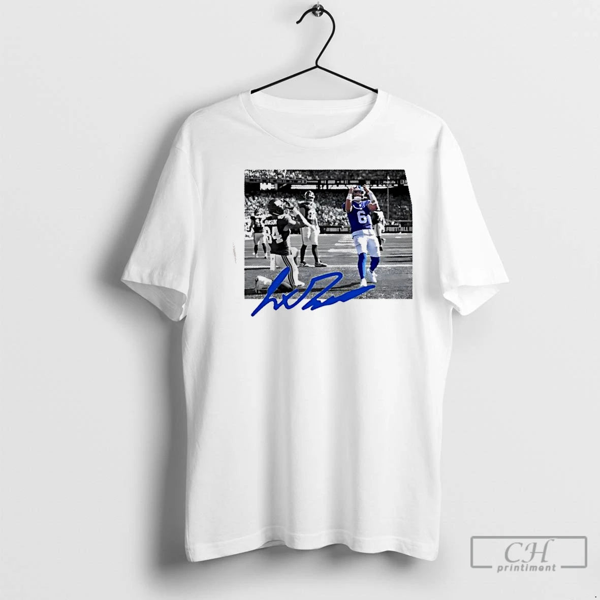 Classic New York Giants Jaxson Dart Touchdown Signature