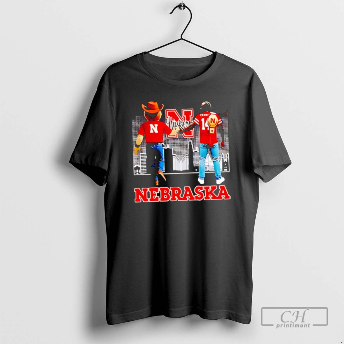 Classic Nice Nebraska Cornhuskers Danny Crawford Vs Mascot Skyline Signature Shirt Sweater