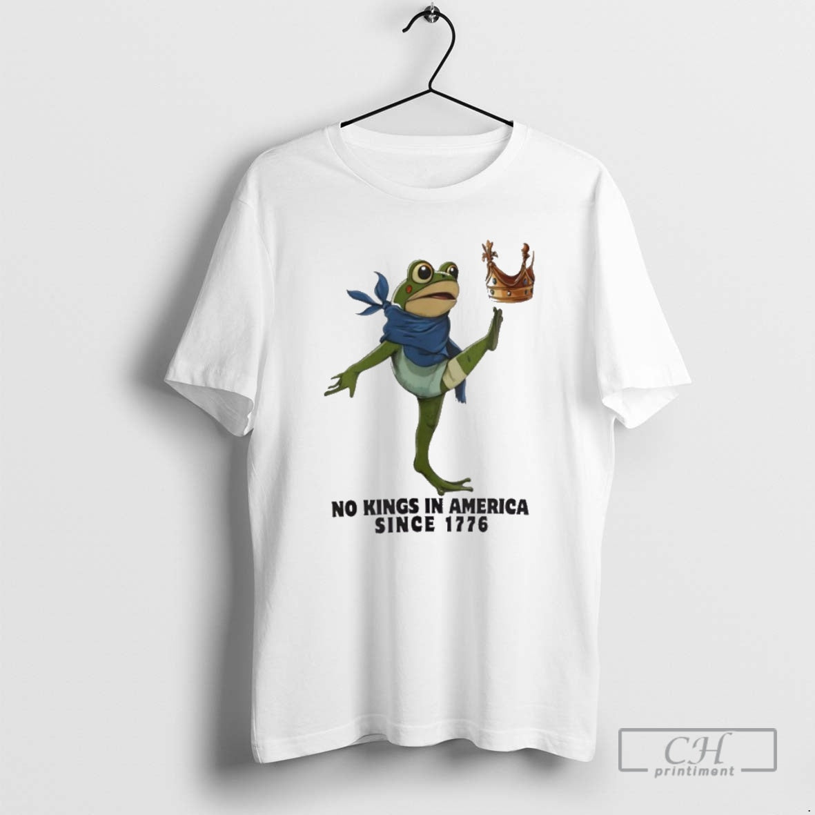Classic No King In America Since 1776 Protest Frog Crown Shirt Sweater