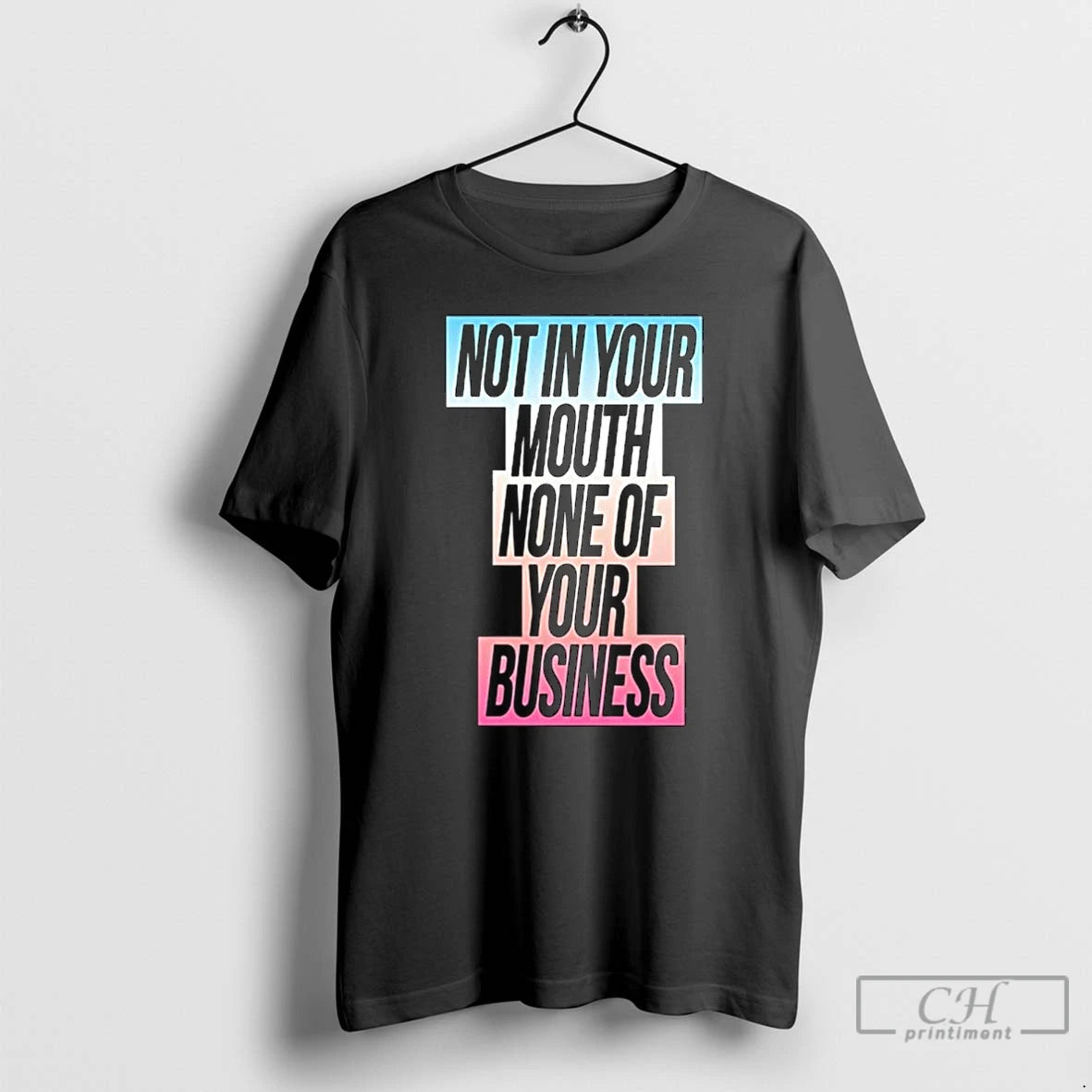 Classic Not In Your Mouth None Of Your Business Trans Flag Long Sleve T Shirts