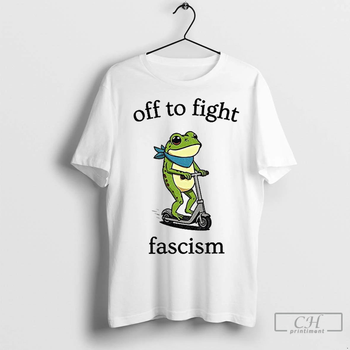 Classic Off To Fight Fascism Portland Frog