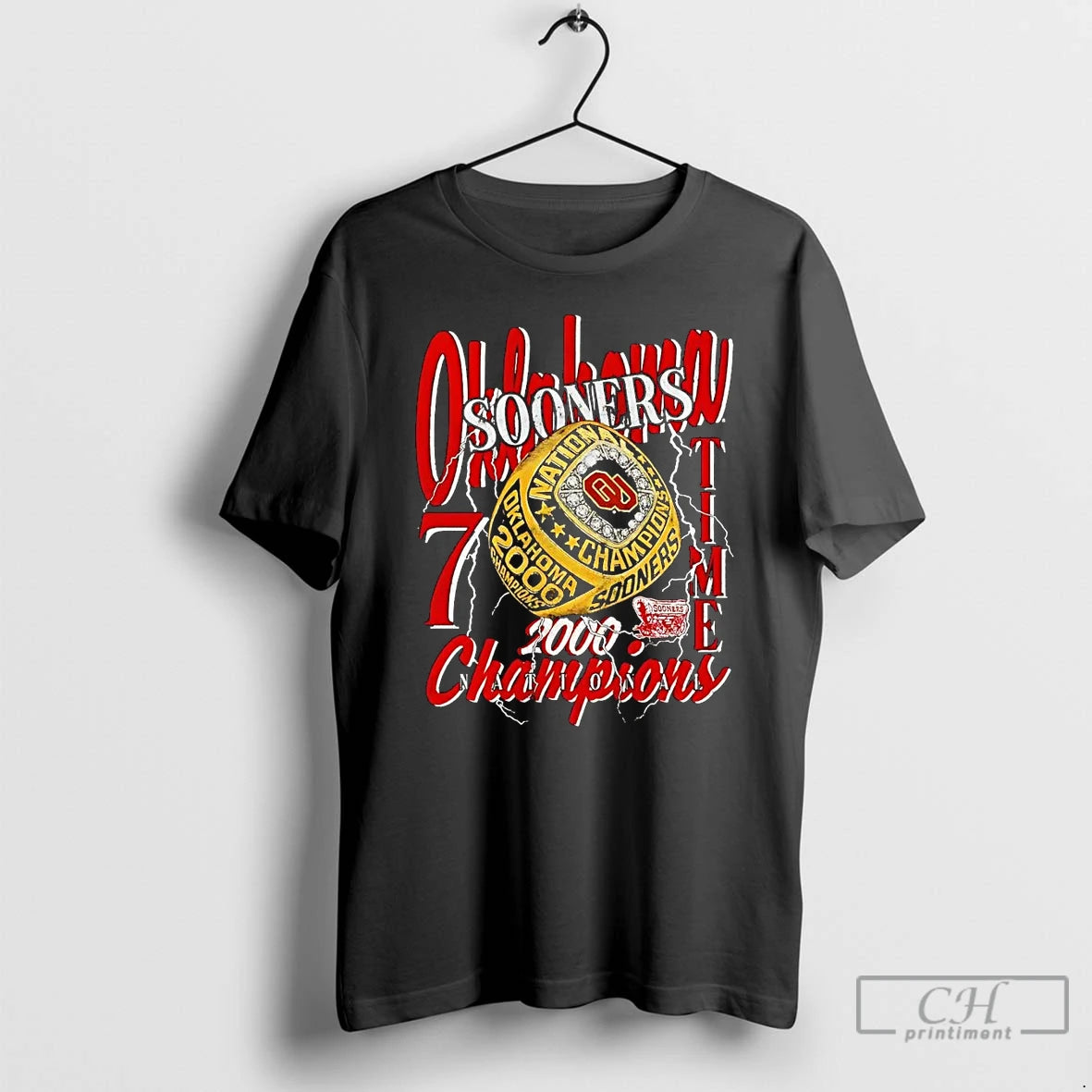 Classic Oklahoma Sooners National Champions Ring 7 Time T Shirts