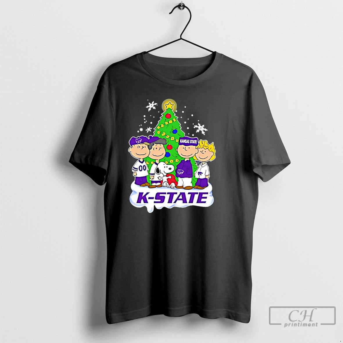Classic Peanuts Characters X Kansas State Wildcats Chrismas T Shirts