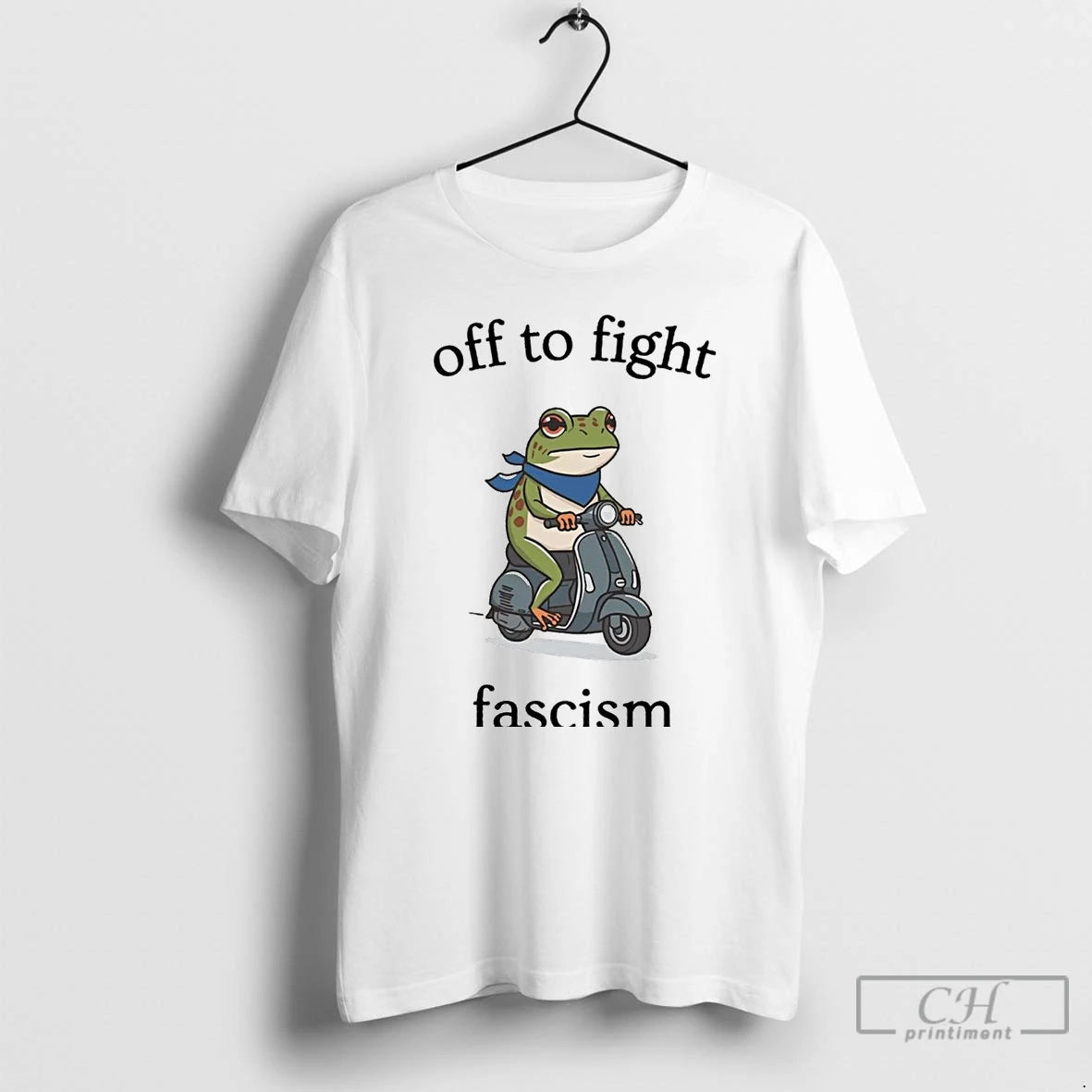 Classic Portland Frog Off To Fight Fascism T Shirts