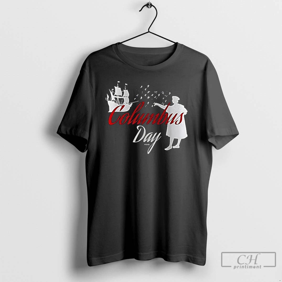 Classic Public Holiday Patriot Usa Happy Columbus Day Ship Flag T Shirts