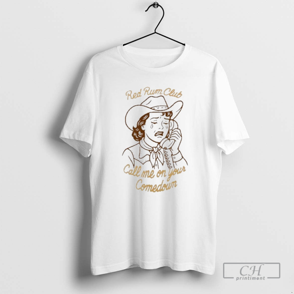 Classic Red Rum Club Call Me On Your Comedown Painting Shirt Sweater