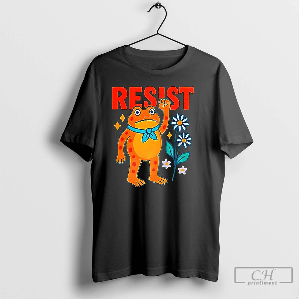 Classic Resist Portland Frog Flower T Shirts