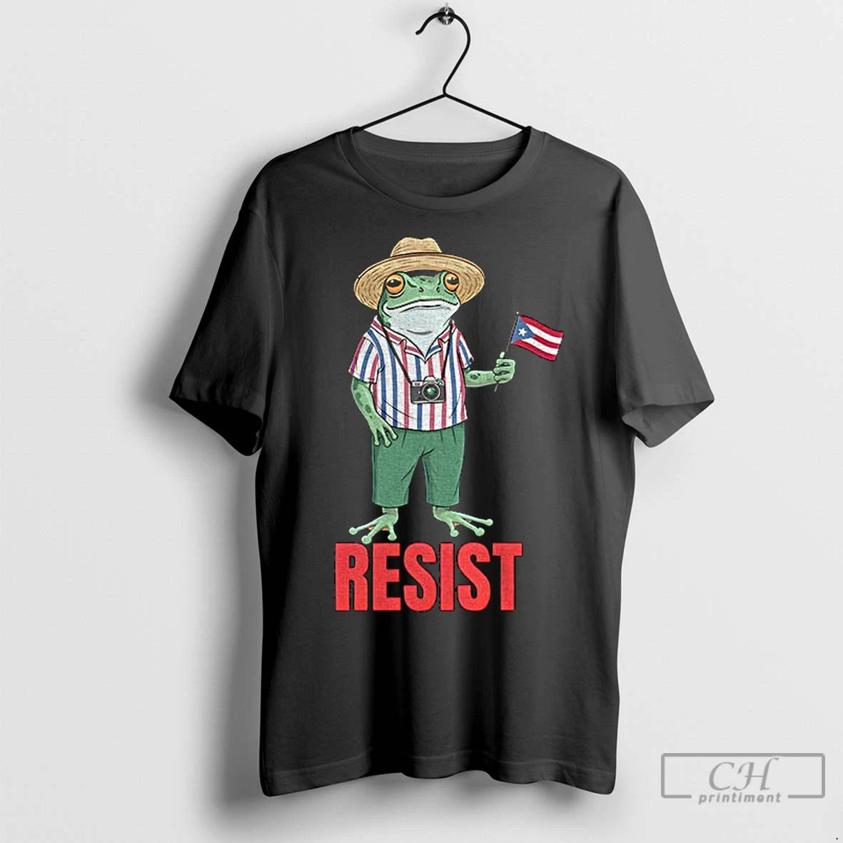 Classic Resist Portland Frog Protest Bad Bunny Frog Puerto Rico Flag