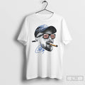 Classic Stephen Curry Smoking Golden State Warriors Big Head Signature Mens White Tee T Shirts