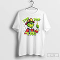 Classic Stop Drop And Roll Grinch Christmas Fireman White T Shirts