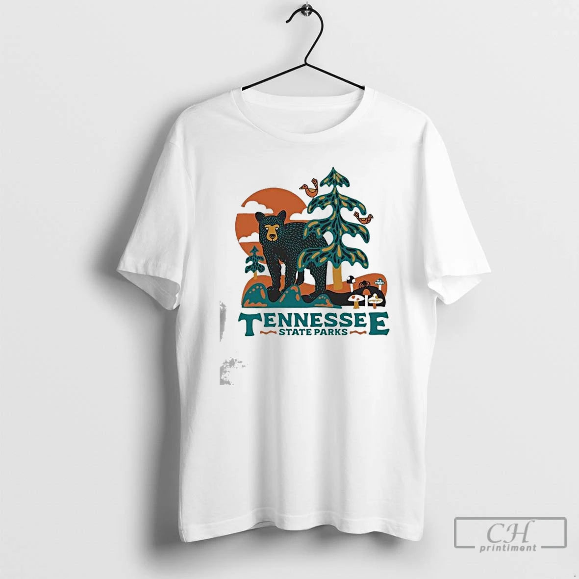 Classic Tennessee State Parks Bear In The Woods T Shirts