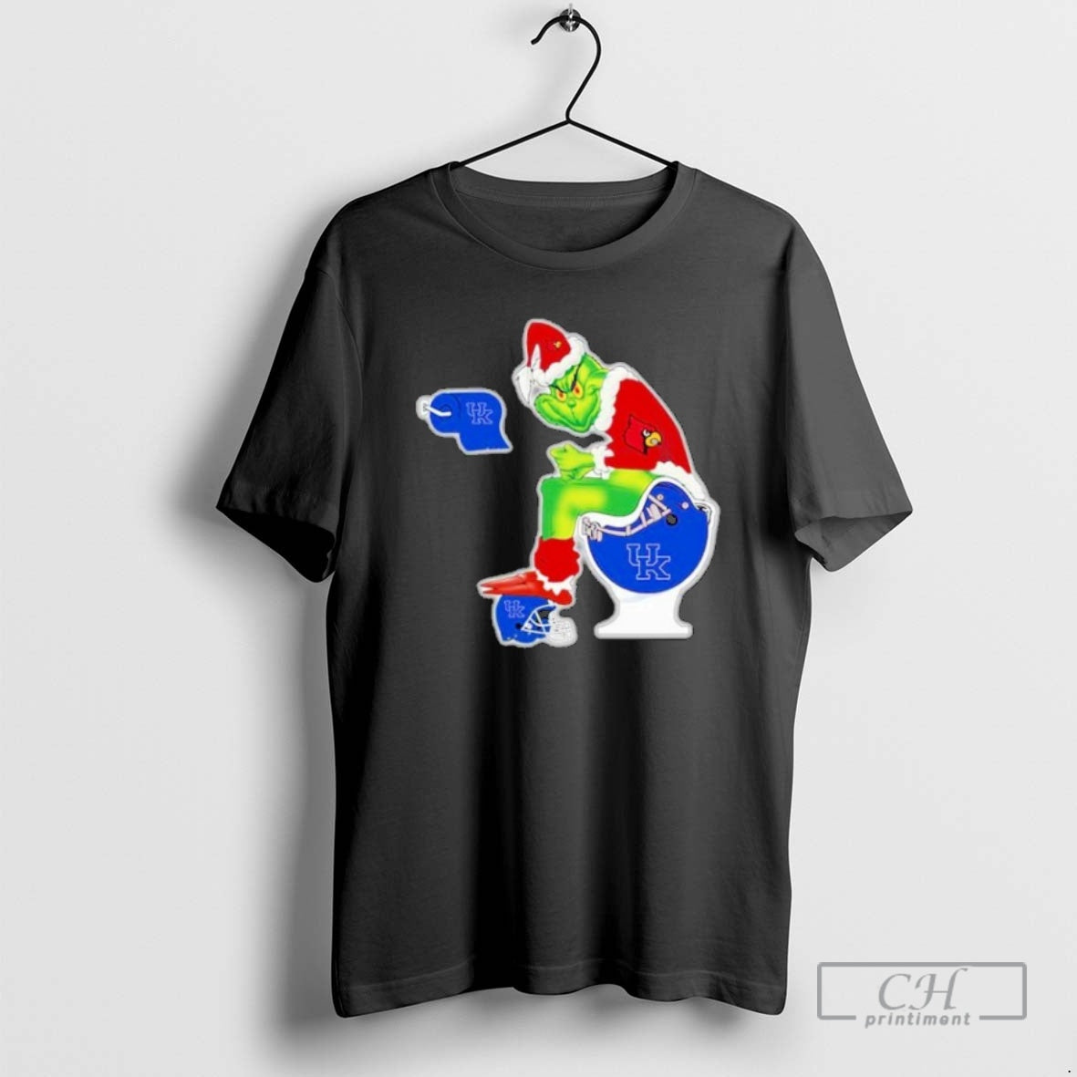 Classic The Grinch Louisville Cardinals Sitting On Toilet Kentucky Wildcats Xmas Holiday Christmas Shirt Sweater