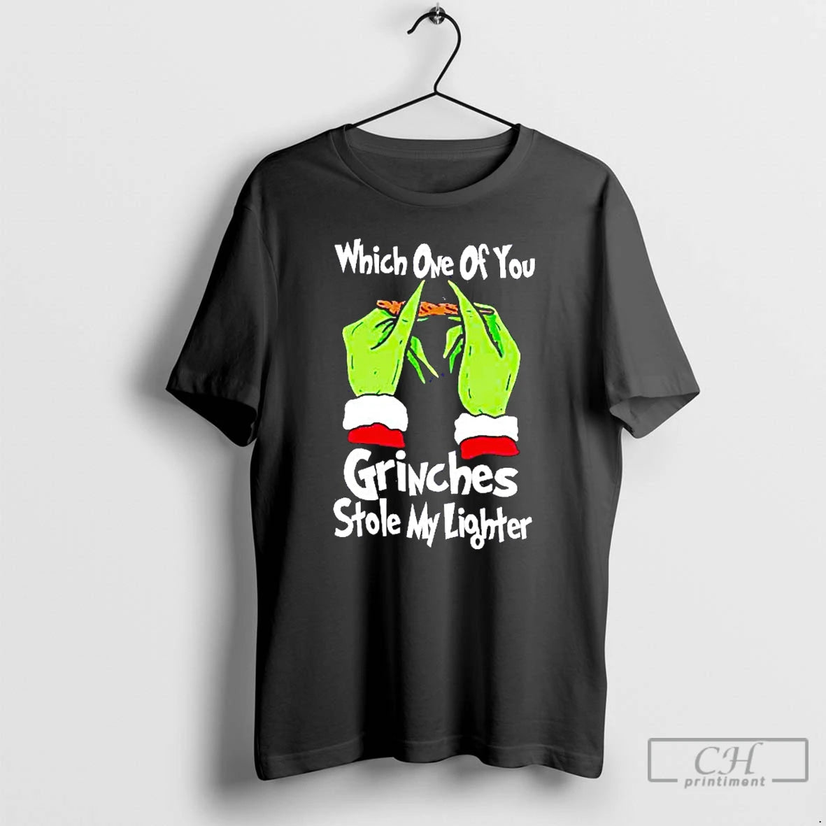Classic The Grinch Which One Of You Stole My Lighter Christmas T Shirts