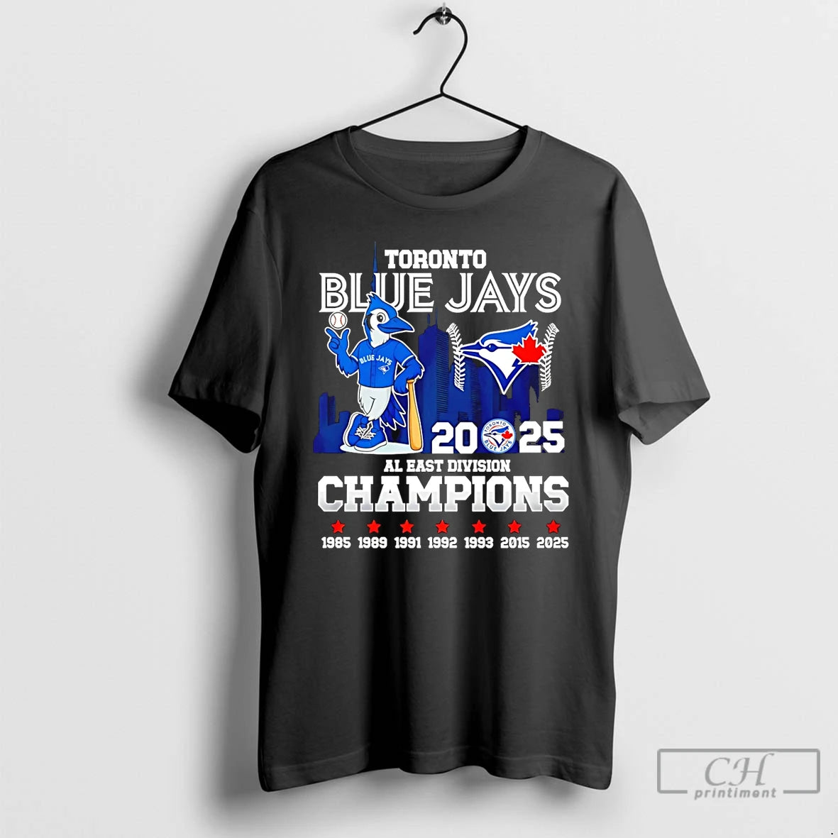 Classic Toronto Blue Jays 2025 Al East Division Champions Mascot T Shirts