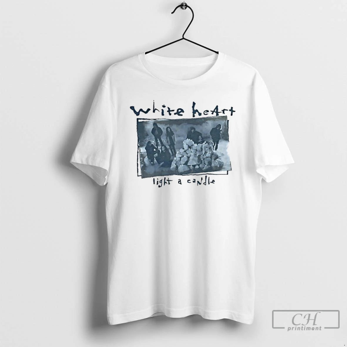 Classic White Heart Light A Candle T Shirts
