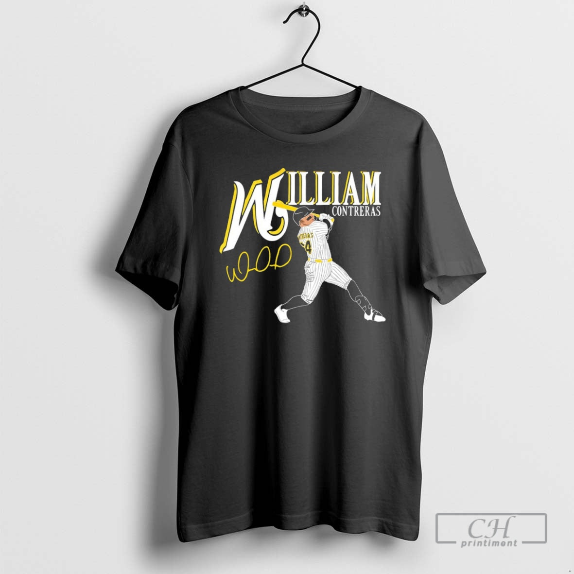 Classic William Contreras Milwaukee Brewers Baseball Signature Tee Sweater
