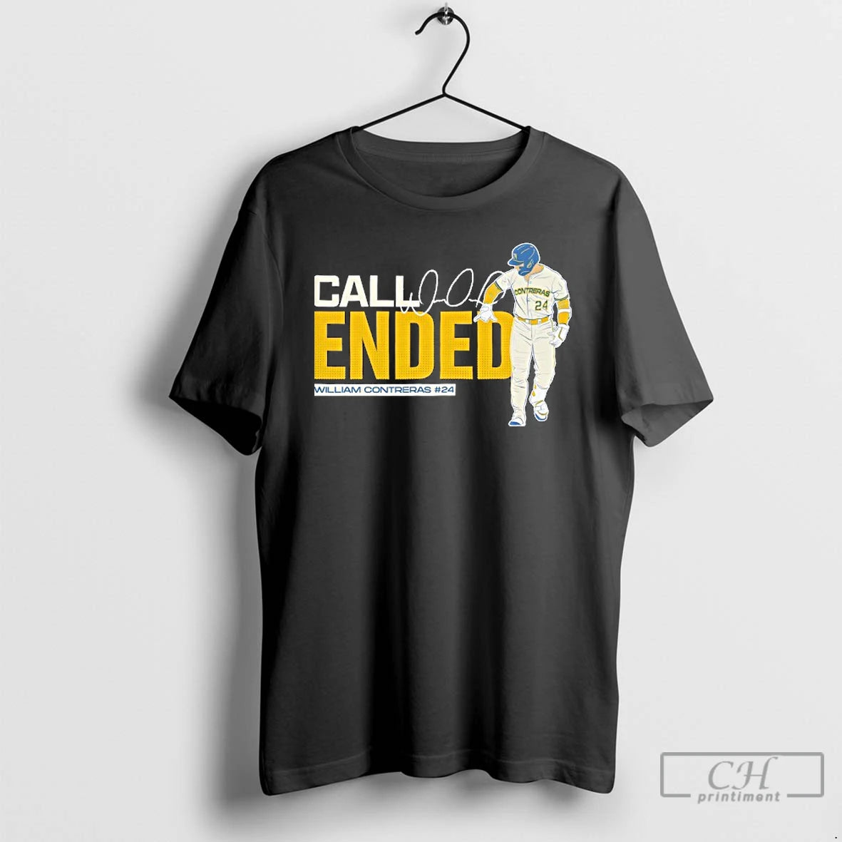 Classic William Contreras Milwaukee Brewers Call Ended Baseball Mlb Signature T Shirts
