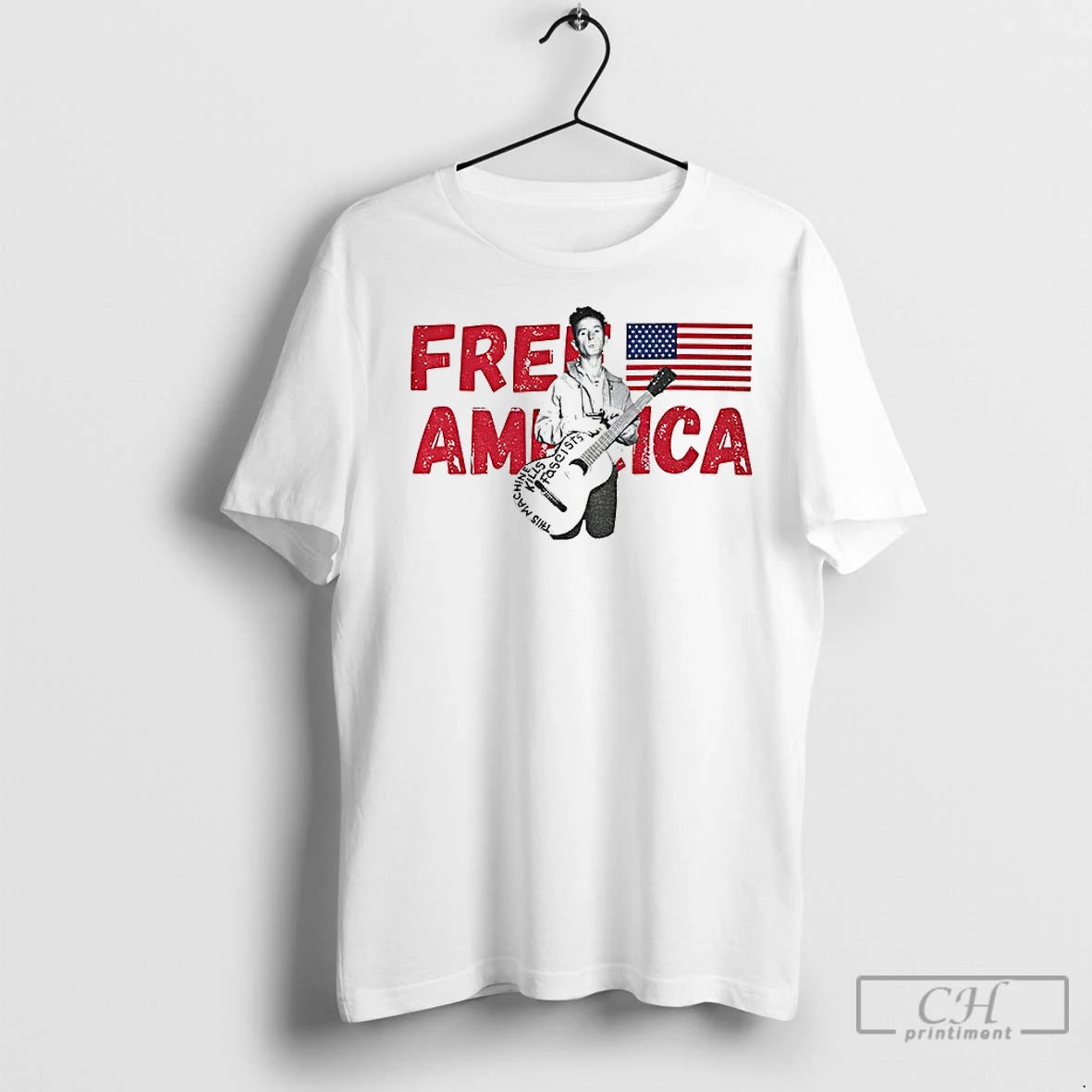 Classic Woody Guthrie Free America This Machine Kills Fascists Anti Fascist