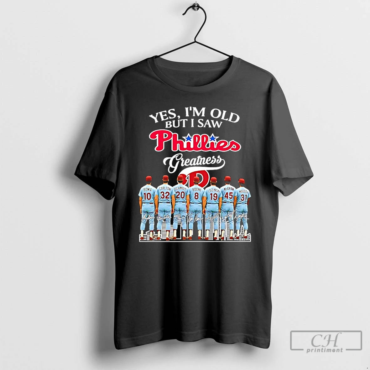 Classic Yes Im Old But I Saw Philadelphia Phillies Greatness Legends Signatures T Shirts